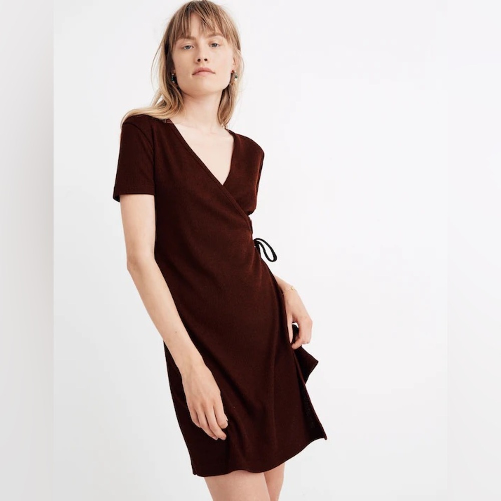 Madewell Ribbed Wrap Dress